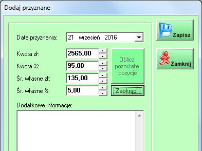 (zakładka Dofinansowanie) Wszystkie informacje dotyczące dofinansowania