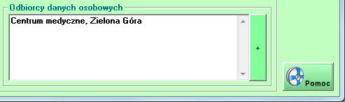 75 Odbiorcy danych osobowych Moduł dostępny jest w menu Wnioski / Odbiorcy danych osobowych. Jest to rejestr odbiorców danych, który może być wykorzystywany w modułach obsługi wniosków.