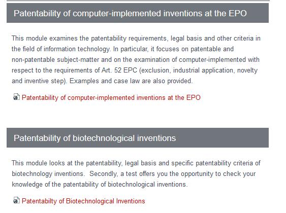 Szkolenia z informacji patentowej - EPO
