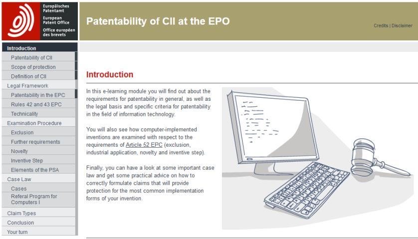 Patent Academy https://e-courses.epo.