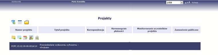 Z listy rozwijalnej dostępnej w prawy górnym rogu ekranu możesz wybrać jedną z wersji językowych, udostępnionych w systemie. 2.2. Jak zmienić rozmiar czcionki?