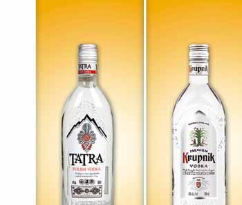 WÓDKA TATRA POLISH 40% 500 ML, sprzedaż 700 ml w cenie: 9.