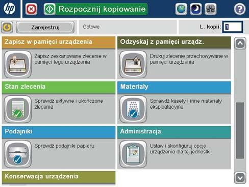 Zmiana domyślnych ustawień skanowania/wysyłania z panelu sterowania