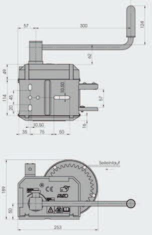 244 897 Max.   Pojemność bębna 6 m taśma 50 mm szer.