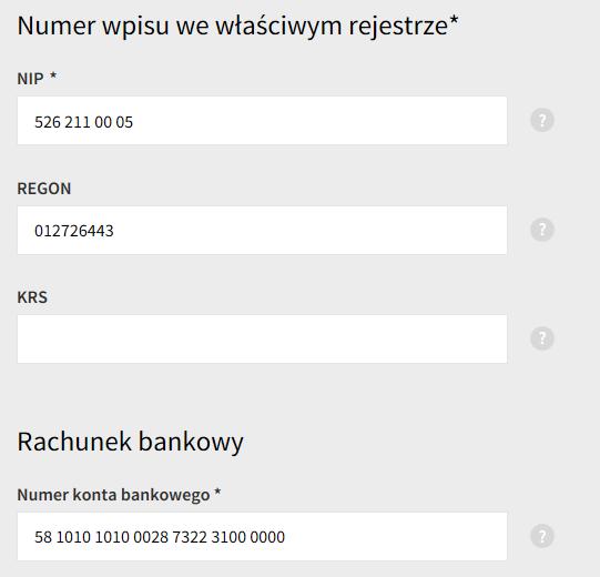 3) Po uruchomieniu procesu rejestracji pojawia się formularz rejestracyjny, w którym Użytkownik jest proszony o wprowadzenie następujących danych: Login - unikatowy identyfikator za pomocą którego