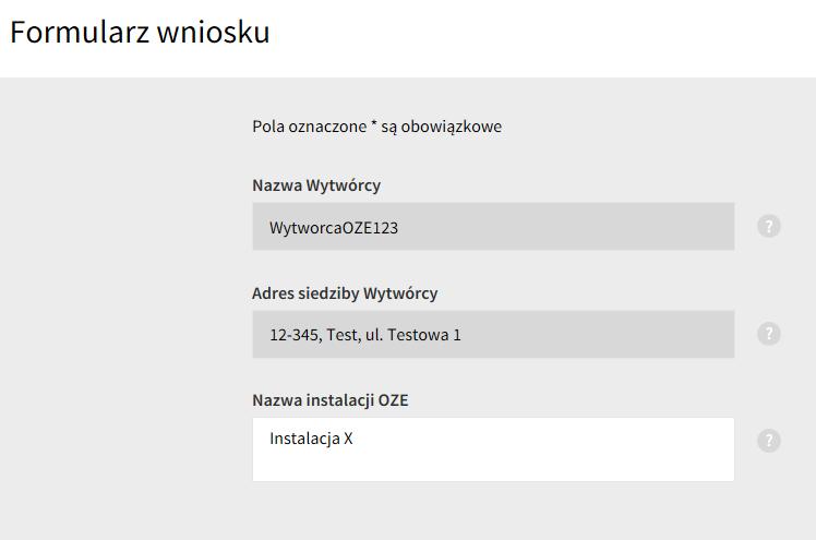 7.1. Składanie wniosku 1) Po kliknięciu przycisku Złóż wniosek, IPA przekieruje Użytkownika do ekranu, w którym należy wypełnić formularz wniosku oraz załączyć niezbędne dokumenty w zależności od