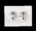 Socket Outlet Earthed - With Protection Cover - FireProof Plastic, Schuko 16A - 250V~ 25086 02-1230-102 Biały/White Śrubowy/Screw 10 25146 02-1230-103 Kremowy/Creme Śrubowy/Screw 10 25264 02-1230-141