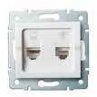 Gniazdo komputerowo-telefoniczne (RJ45 Cat 5e+RJ11) / Data+Numeric Telephone Socket Outlet (RJ45 Cat 5e+RJ11) 25112 02-1430-002