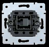 DANE TECHNICZNE / TECHNICAL SPECIFICATIONS MECHANIZM PRZÓD / MECHANISM FRONT 4 otwory montażowe / 4 pcs Surface mounting slot holes Ognioodporne tworzywo (PBT) - odporność do 850 C / Fireproof