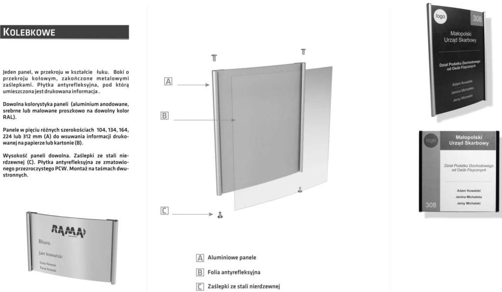 NAZWA PRODUKTU TABLICZKI INFORMACYJNE PRZY POKOJACH ILOŚĆ TABLICZKI DUŻE A4 o wymiarach 210mm x 297mm; ilość 10sztuk TABLICZKI MAŁE o wymiarach 160mm x 200mm; ilość 75sztuk LOKALIZACJA PRZY DRZWIACH