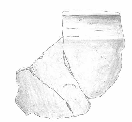 Znaleziska ceramiczne z wczesnośredniowiecznej osady w Mozowie, stanowisko 23 103 1 Typ C4 Rodzina typów F 2 3 Ryc. 9. Mozów, stan. 23, pow. świebodziński. Formy naczyń z rodziny typów C (typ C4) i F.
