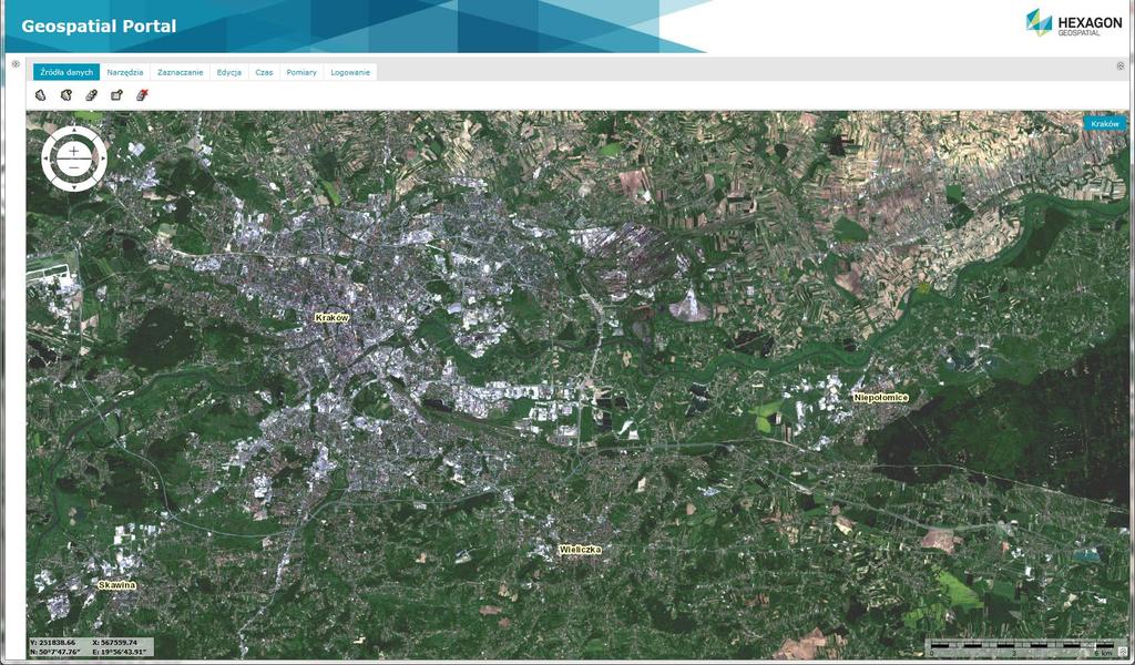 Poziom strategiczny Aktualne zobrazowanie optyczne z satelity SENTINEL-2