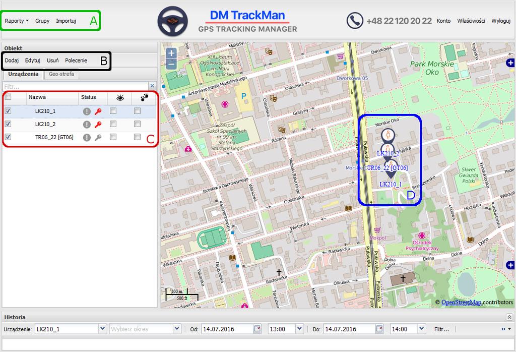 1. Wstęp Niniejszy dokument jest instrukcją użytkownika dla aplikacji internetowej DM TrackMan. 2.
