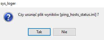 6. Poprawiono obsługę kontroli ping w usłudze ping_services związanej z możliwym do pojawienia się błędem Socket Errod # 10040 Message too long (błąd występujący w komponencie INDY: IdIcmpClient), 7.