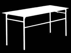64A 1 i 2 osobowy Konstrukcja stołu: rura prostokątna 40x25 mm : 1300x500 mm Stół