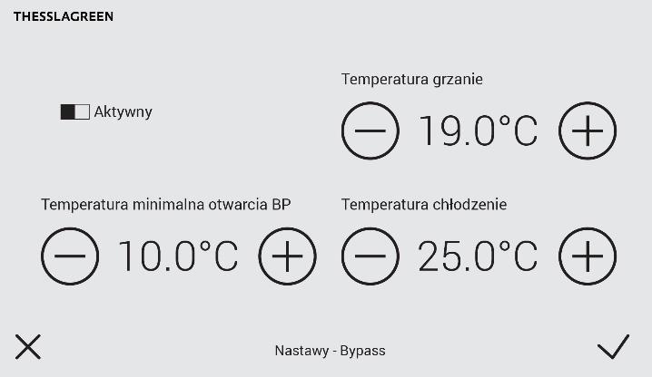 C. Na ekranie NASTAWY wybierz pole Bypass.