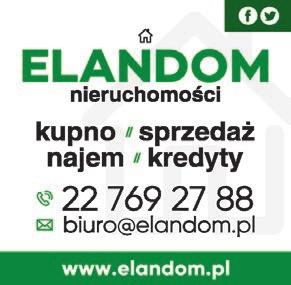 działki 816 m 2, 6 pokoi, budynek 1-piętrowy, duży (42 m 2 ) salon z kominkiem, w ogrodzie oczko wodne. Jarosław Sokół, tel. 660 280 277, www.elandom.