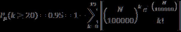 Rozkład Poissona Ile komórek powinna liczyć próba, aby prawdopodobieństwo znalezienia w niej co najmniej 20 komórek było równe