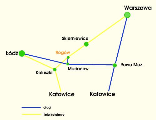 INFORMACJE DOJAZDOWE Samochodem od strony Rawy Mazowieckiej w Marianowie, ok.