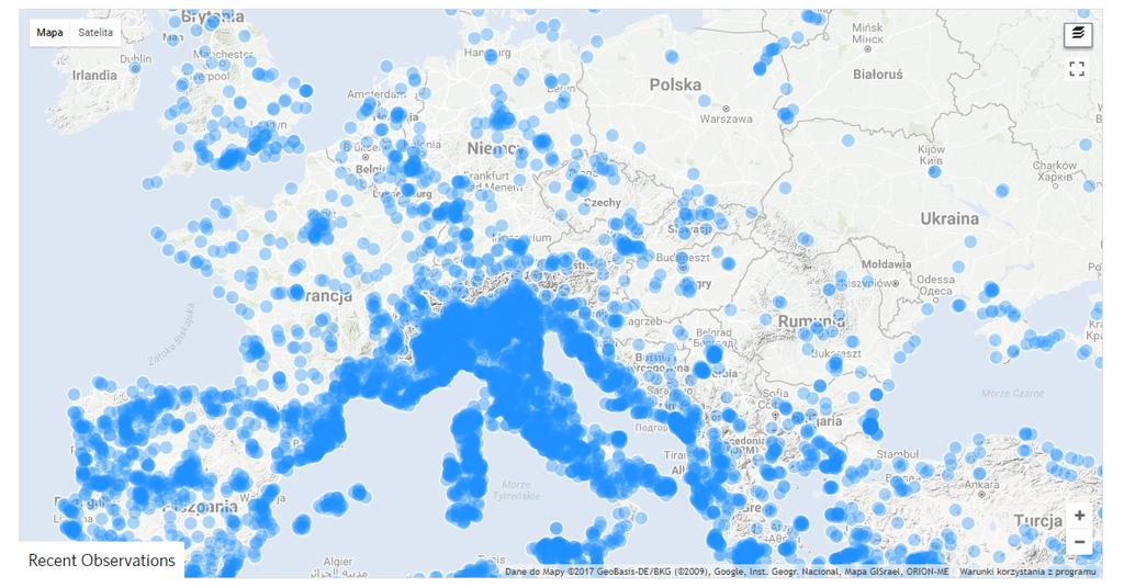 Z drugiej strony: inaturalist przykład całkowitego open data inaturalist ogólnodostępna platforma obserwacji gatunków o zasięgu globalnym. W postaci strony www oraz jako aplikacja na smartfony.