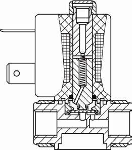 Zawór sterowany elektromagnetycznie; bezpośredniego działania; miniaturowy; dla mediów agresywnych z membraną separującą 2/2-drogowy; G 1/8; 0 2bar Typ 0117 Sposób działania "A" w stanie