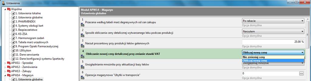 poprzednio wykonane przez Użytkownika zmiany, w przeciwnym wypadku w oknie znajdować się będzie widok tak jak przy pierwszym uruchomieniu (wszystkie wprowadzone wcześniej zmiany zostaną usunięte). 2.