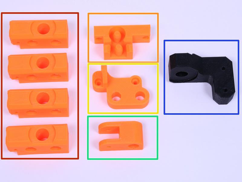 Step 2 Części wydrukowane 3D Y-axis-corners (rogi osi Y) Y-belt-holder