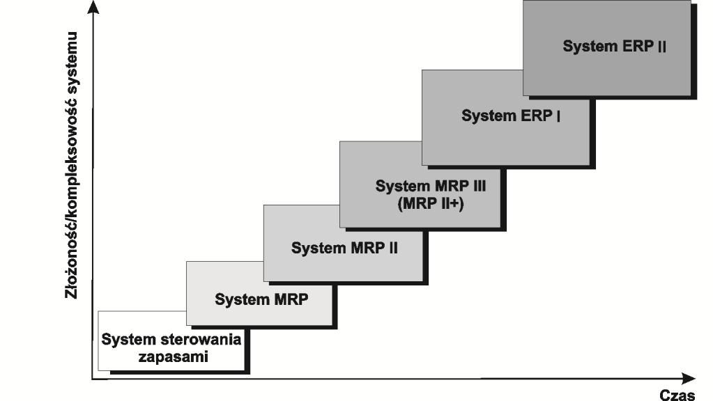 Charakterystyka podstawowych systemów informacyjnych lub finanse/księgowość) są zintegrowane w jednym systemie. ERP obejmuje całościowo wewnętrzne procesy przedsiębiorstwa dotyczące m.in. zakupów, produkcji, dystrybucji, szeroko rozumianych finansów oraz kadr i płac; optymalizuje procesy, poprawia przepływ i dostępność informacji.