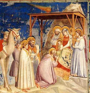 Giotto di Bondone: "Adorazione dei Magi" -