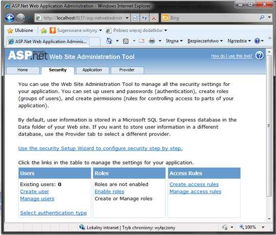 rolach itd. są przechowywane w lokalnej bazie danych umieszczonej w katalogu App_Data.