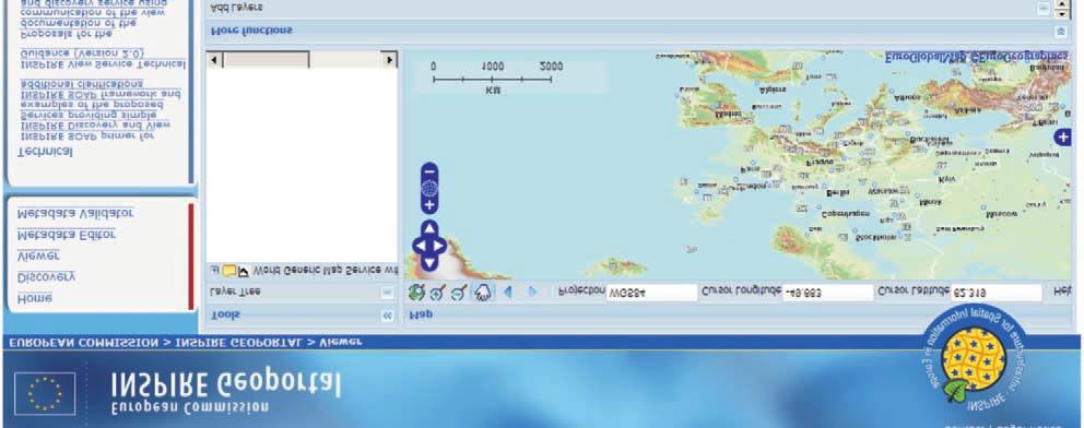Hydroinformacja w infrastrukturze informacji przestrzennej 163 Ryc. 3. Geoportal INSPIRE (http://www.inspire-geoportal.