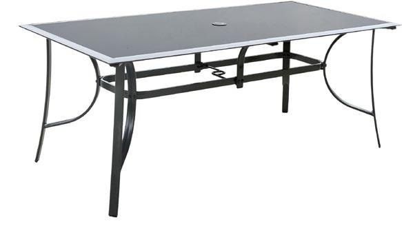 210 cm, stal, polyester 160 g Zestaw mebli aluminiowych: 6 krzeseł M7P + stół M150 Stół ogrodowy