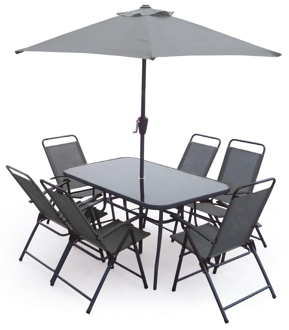 mm, hartowane szkło, aluminiowa konstrukcja 42x14x1,2 mm Krzesło ogrodowe M7P Black EN: