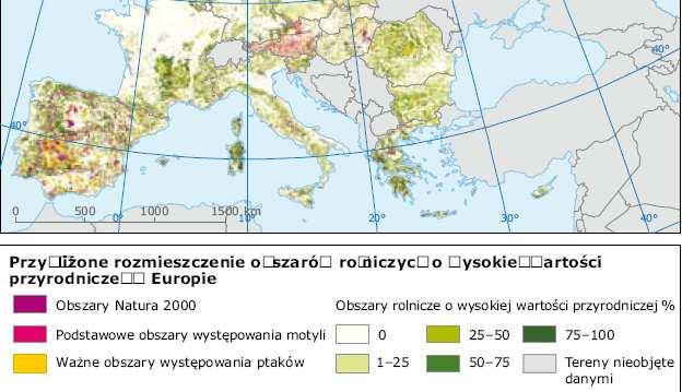 obszarów rolniczych o