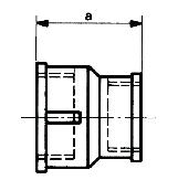 8240M Mufa redukcyjna GW GW Wymiary a Kod 1/2" x 3/8" 22 8240M 004003000 3/4" x 1/2" 26 006004000 1" x 1/2" 28 008004000 1" 3/4" 29 008006000 1 1/4" x 1/2" 30 010004000 1 1/4" x 3/4" 32 010006000 1