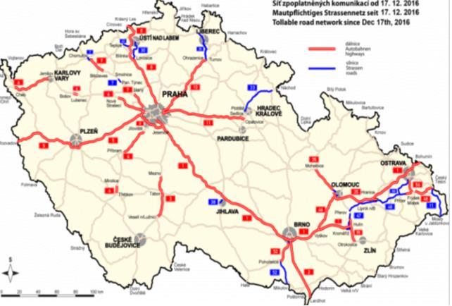 Rys. 5. Urządzenie SkyToll [17] Rys. 4. Mapa płatnych dróg w Czechach [15] Tab. 3.