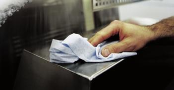 Przemysł precyzyjny Czyszczenie elementów urządzeń pomiarowych podczas pracy Precyzyjne doczyszczanie elementów urządzeń za pomocą detergentów Specialist Cloth Precision Cleaning Specialist Cloth