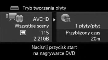 Podłączanie kamery do nagrywarki DVD DW-100 i nagrywanie płyty 1 Włączyć nagrywarkę DVD. DW-100 Patrz punkt Nagrywanie płyt DVD. 2 Podłączyć kamerę do nagrywarki DVD za pomocą załączonego kabla USB.