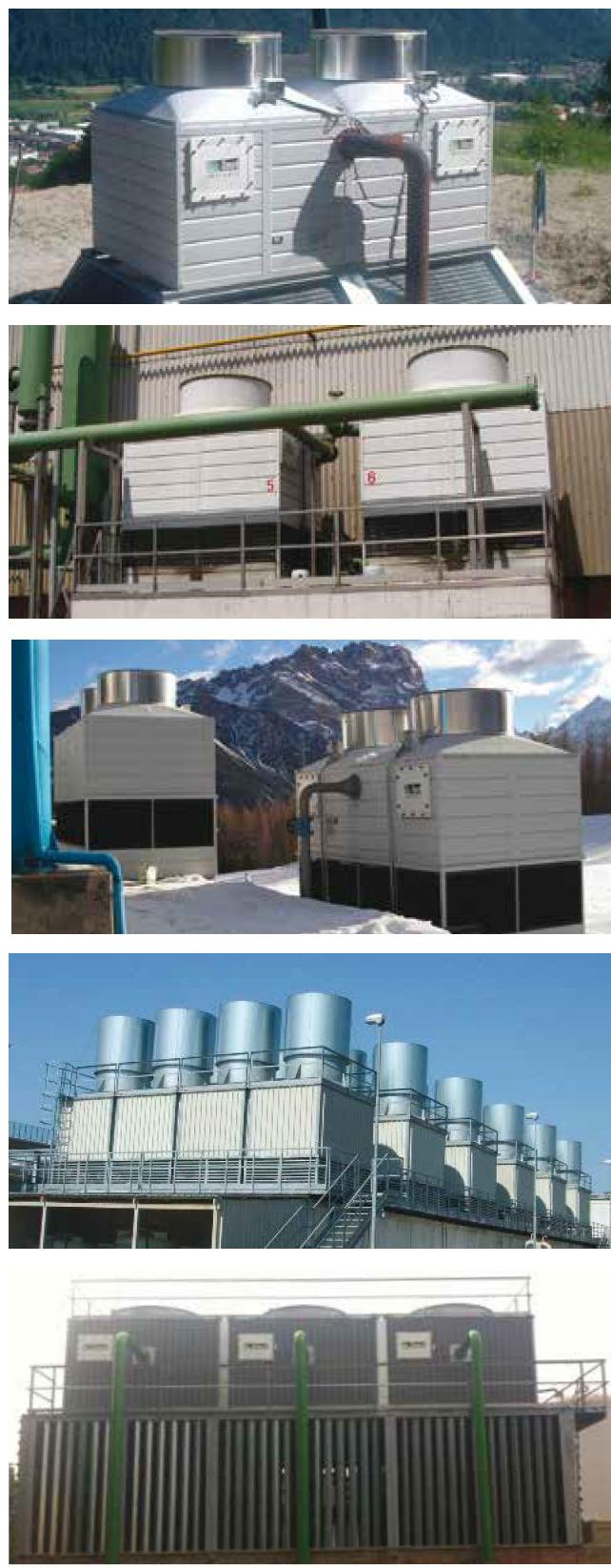 CHARAKTERYSTYKA Wieże chłodnicze TT zaprojektowane są dla małych i średnich instalacji chłodniczych. Produkowane są fabrycznie i dostarczane na miejsce instalacji wstępnie zmontowane.