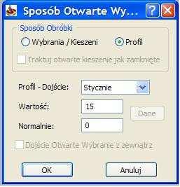 Wybrać taką samą oprawkę jak została użyta w poprzedniej operacji (BT 40 ER16x75). Kliknąć przycisk OK w celu potwierdzenia definicji oprawki.