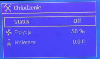 Przycisk wentylacji \ Więcej opcji \ Wpływ wilgotności \ Wpływ wilgotności wewnętrznej: Możemy aktywować lub dezaktywować wpływ wilgotności wewnętrznej.