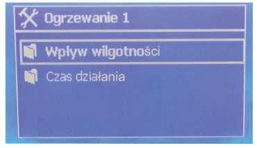 Minimalne ogrzewanie: Ustaw minimalną wartość procentową mocy grzewczej, przy temperaturze powyżej temperatury docelowej.