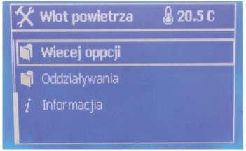 powróciły do poprzedniego położenia. Pozwala to ustabilizować temperaturę w pomieszczeniu przed ponownym otwarciem wlotów powietrza.