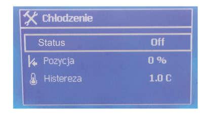 Próg temperatur (w przypadku, gdy wloty powietrza są podłączone): Ustaw wartość dodawaną do temperatury pomieszczenia, przy której chcemy zwiększać stopień otwarcia wlotów. Min.