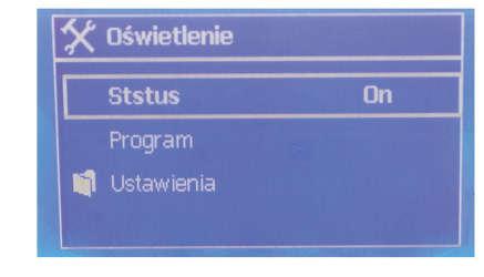 Status : Włącz / Wyłącz zegar Programowanie : Dostęp do programu konfiguracyjnego 9.2.1.