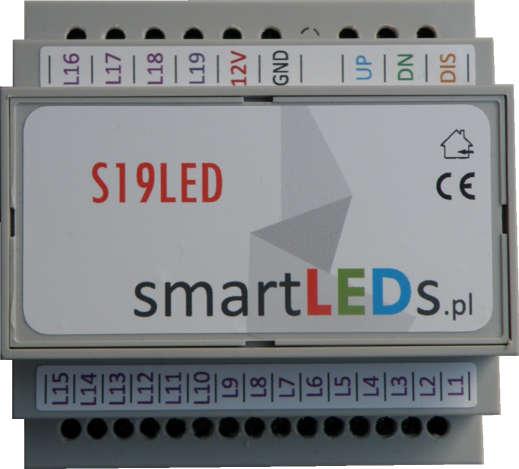 S19LED Instrukcja użytkownika v3.0 1 OPIS URZĄDZENIA S19LED jest mikroprocesorowym, inteligentnym sterownikiem wielopunktowego oświetlenia LED.