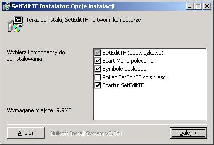 2 Instalacja Wymagania systemowe: PC z Windows 95/98/ME/NT/2000/XP, jeden wolny port szeregowy RS232 i 20 MB pamięci na dysku.