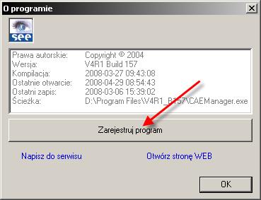 Rejestracja programu Po uruchomianiu programu z menu Pomoc należy