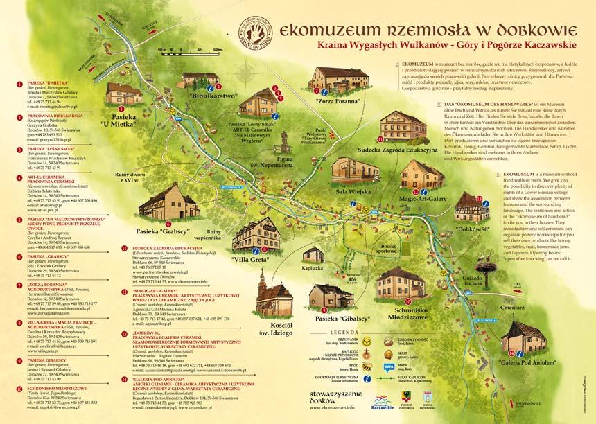 122 Krzysztof Sala Ź r ó d ł o: Mapa Ekomuzeum w Dobkowie, 2016. Rysunek 1. Ekomuzeum Rzemiosła w Dobkowie (Figure 1.