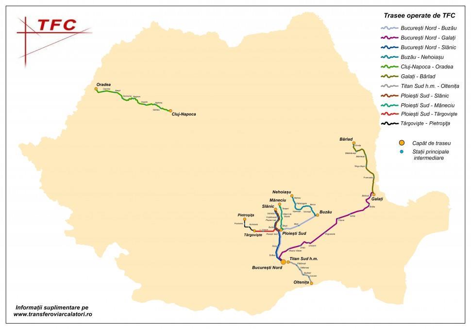 Transferoviar Călători are încheiate contracte de acces la infrastructura feroviară cu CFR SA, pentru şase secţii, cu Transferoviar Grup, societatea sa mamă, pentru patru secţii şi pentru o secţie,